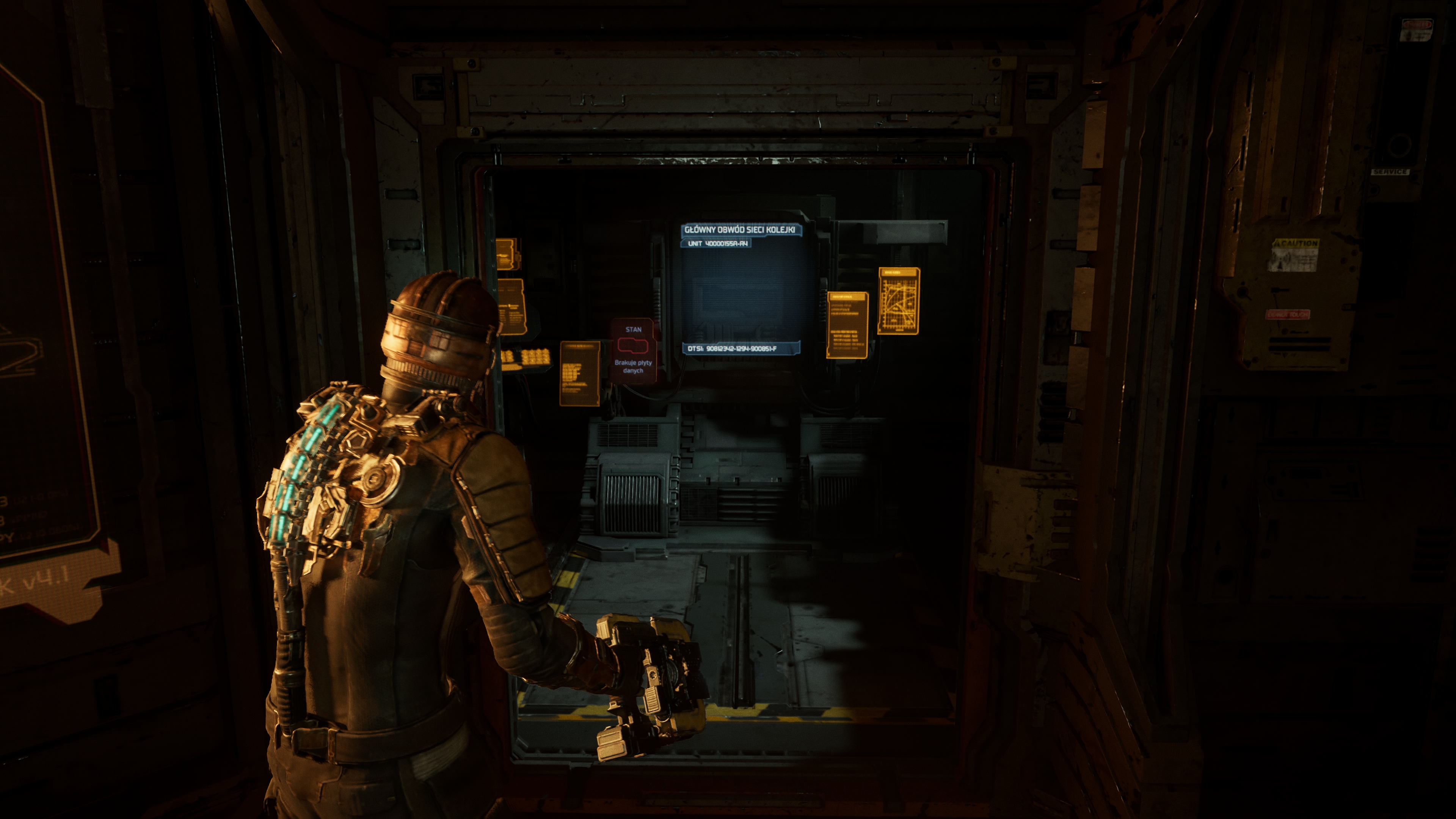 Dead Space Remake - Nowi przybysze (rozdział 1): statek, broń, stacja kolejki, hala towarowa, płyta danych 6