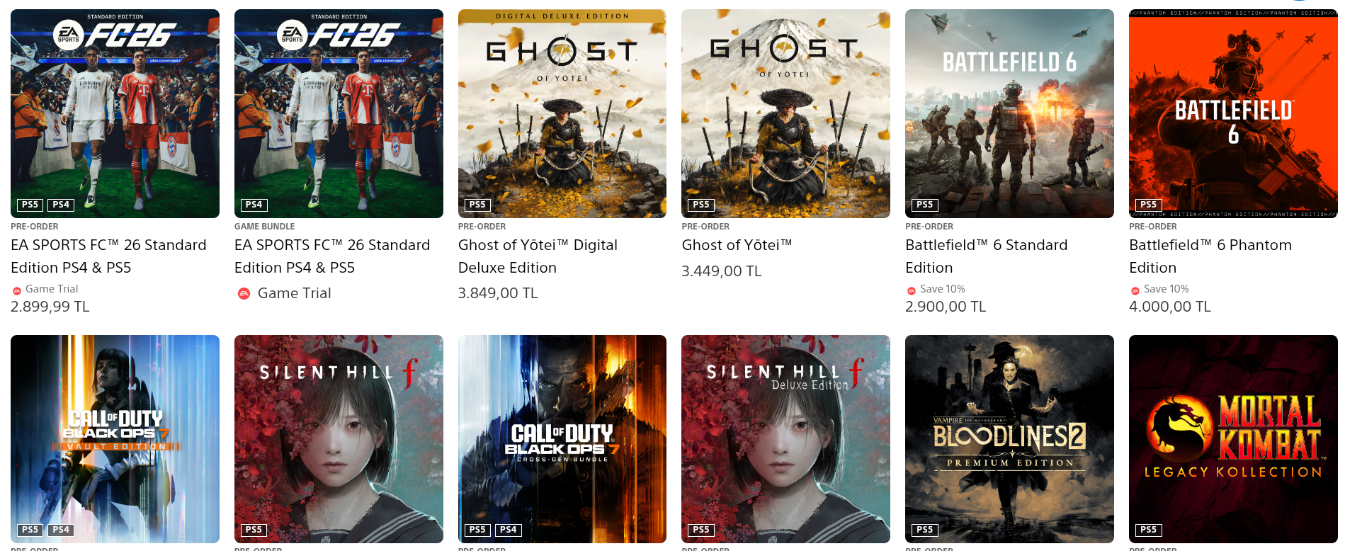 Ghost of Yotei preordery Turcja wrzesień 2025