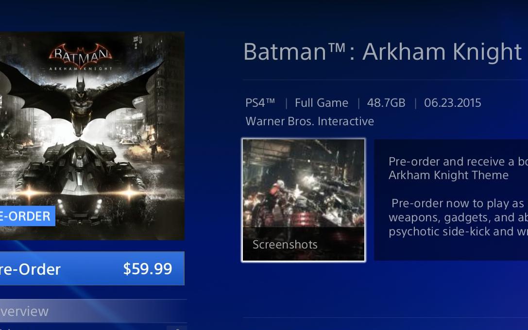 Batman: Arkham Knight waży na PS4 prawie 50GB; DLC na wyłączność przynajmniej do jesieni