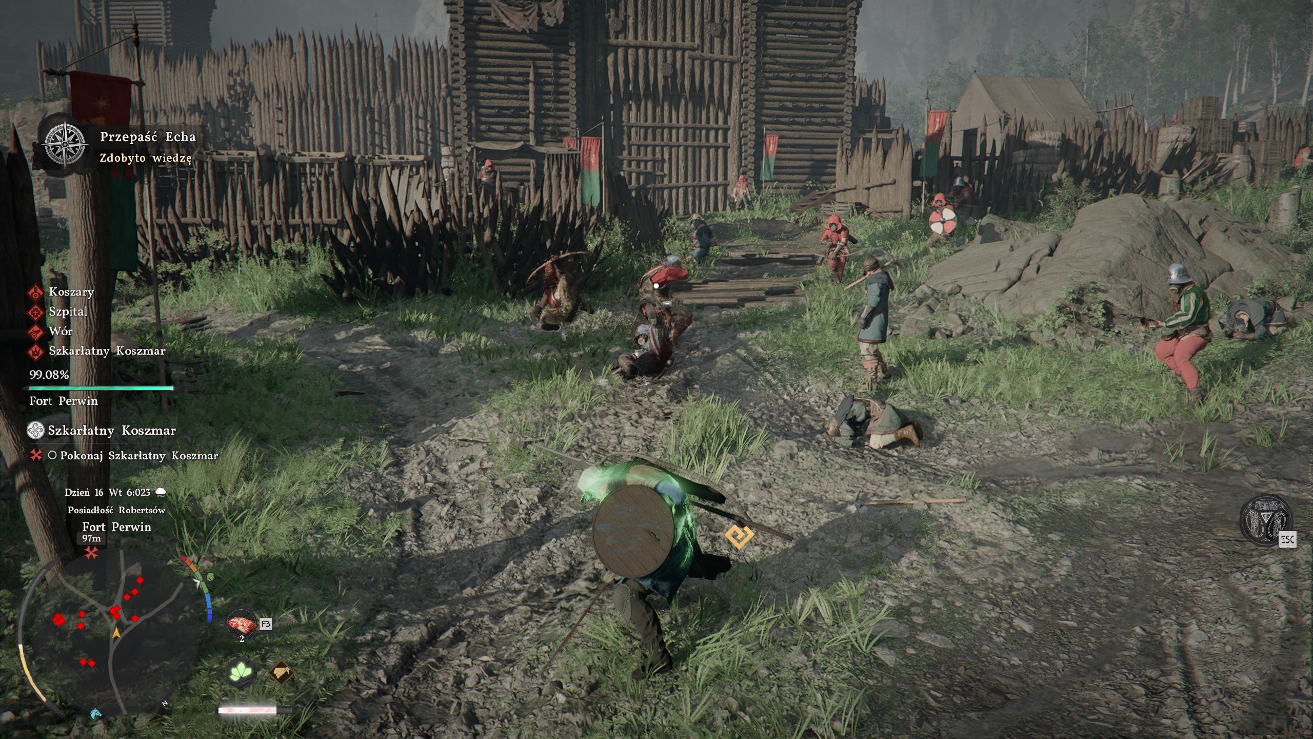 Crimson Desert - Dziwny czerwony dym, Szkarłatny Koszmar, Zasłona: fort Perwin, brama