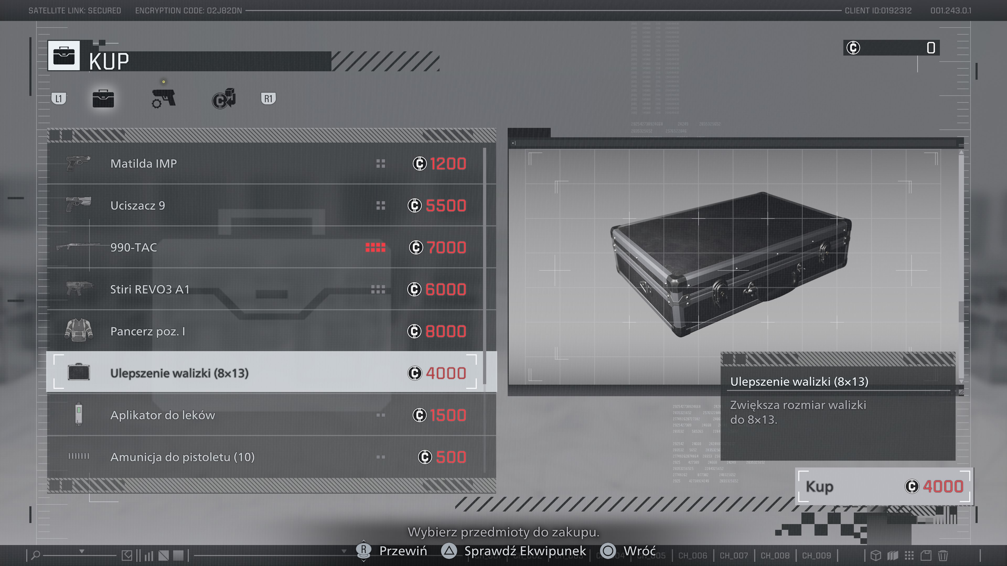 Resident Evil Requiem - Monitor taktyczny, nagrody w skrzyni i kredyty za eliminacje