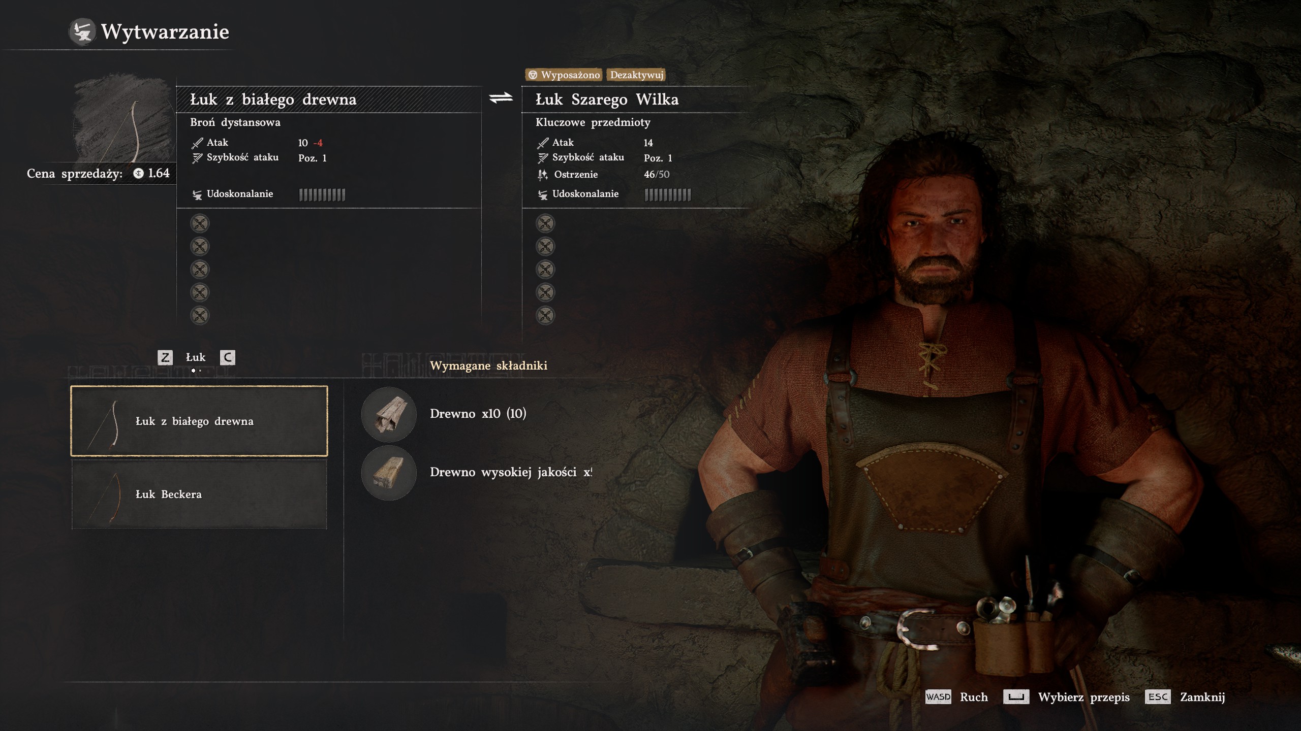 Crimson Desert - Drżące dłonie: łuk dla dzieci, białe drewno