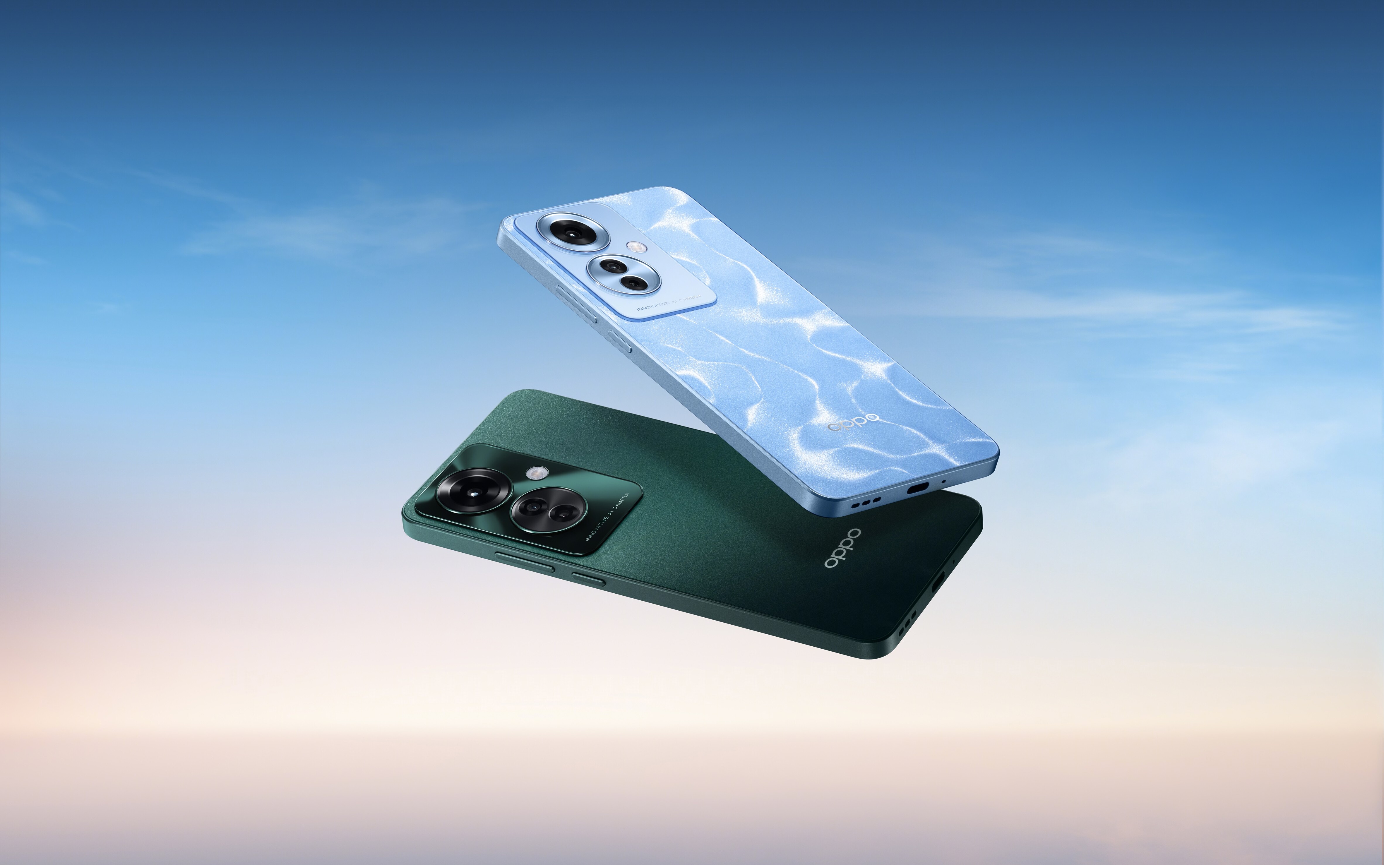 OPPO RENO 11 F 5G dwa kolory_tlo