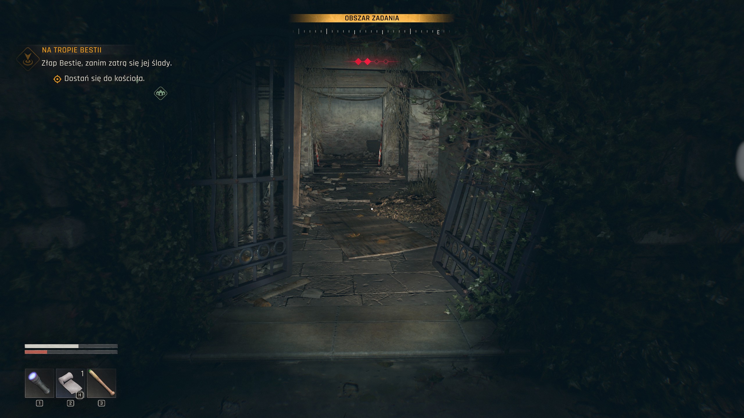 Dying Light The Beast - Na tropie bestii: ślady, zmysł przetrwania, eksplozja, kościół, piwnica