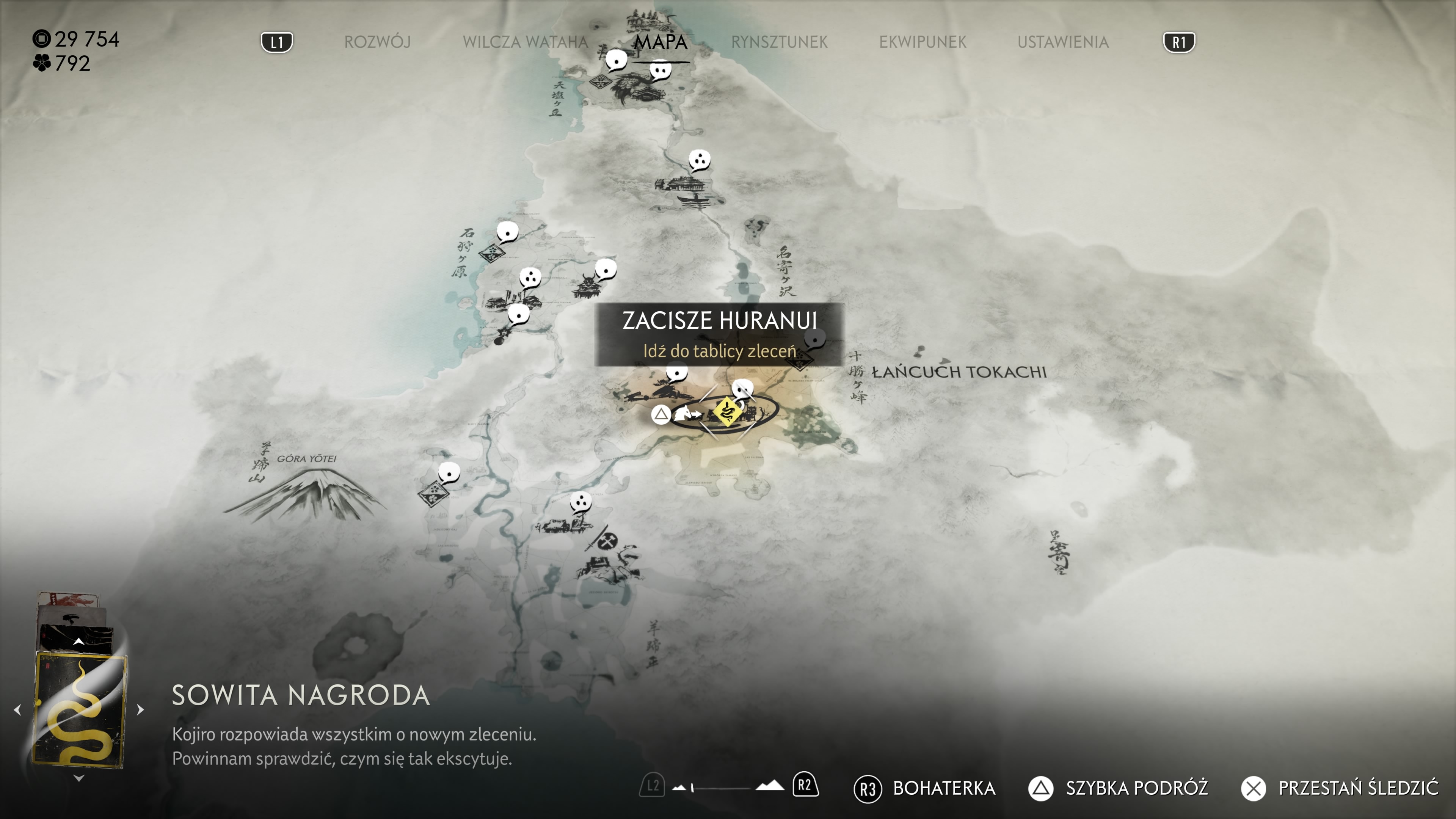 Ghost of Yotei Echoes of Sekigahara - Sowita nagroda: start DLC, Nagato, Pogórze Ashoro, Żmije
