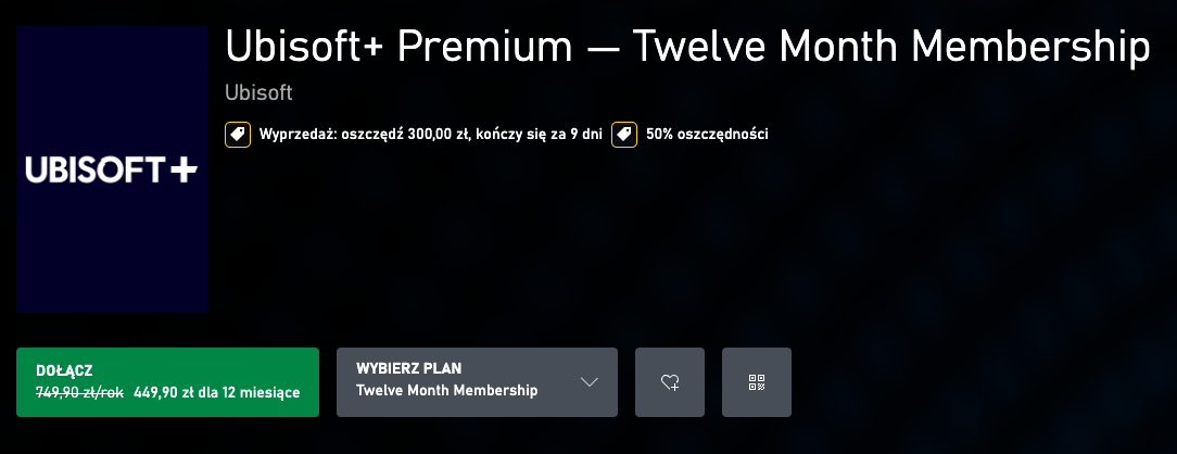 Ubisoft+ Premium w promocji