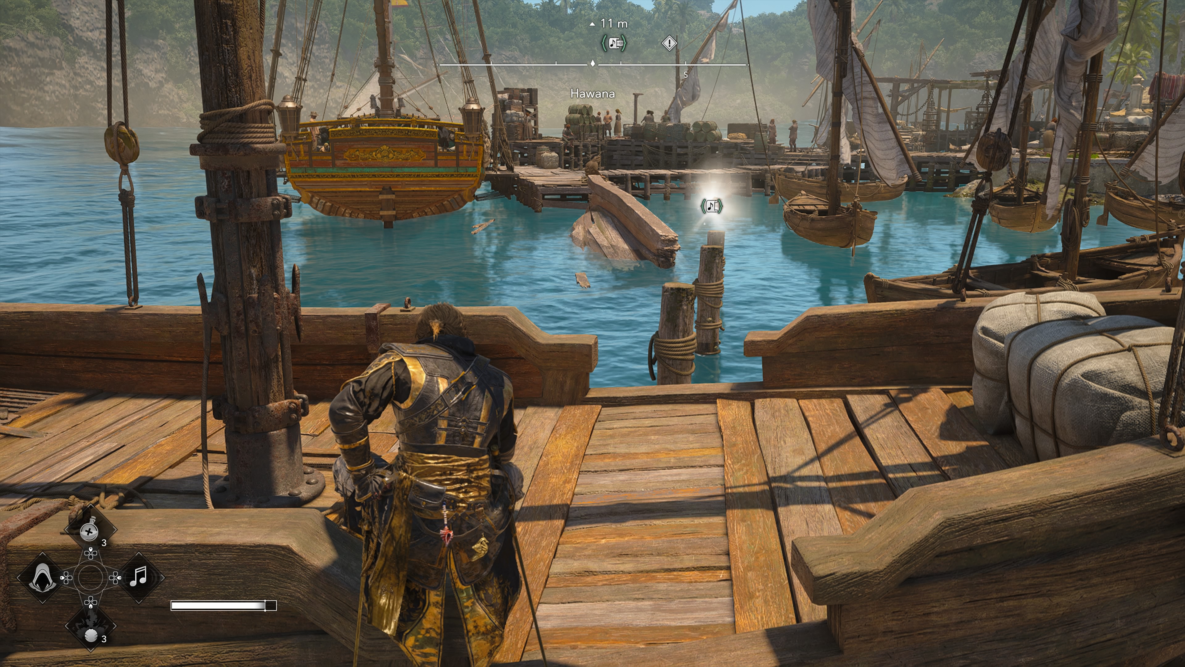 Assassin's Creed Black Flag Resynced - Karty z szantami w Hawana