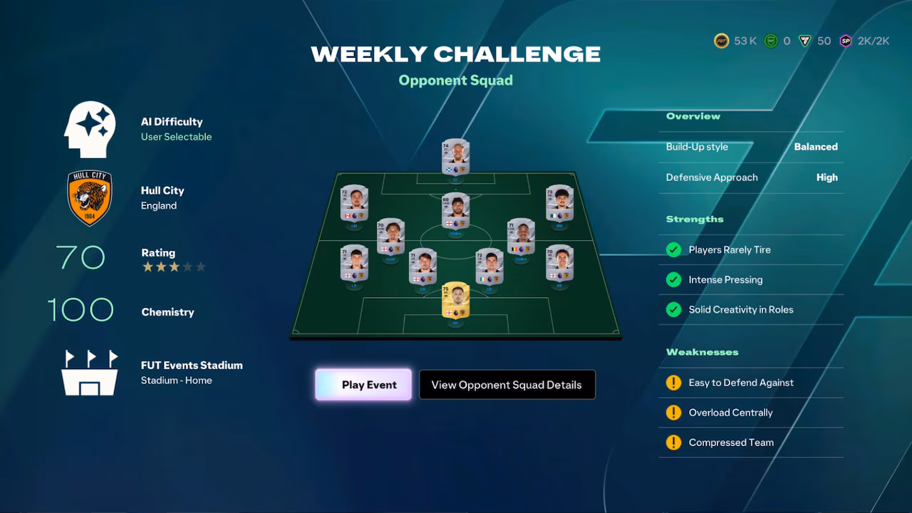 EA Sports FC 27 - Centrum Kampanii, wydarzenia na żywo dla jednego gracza, tematyczni przeciwnicy