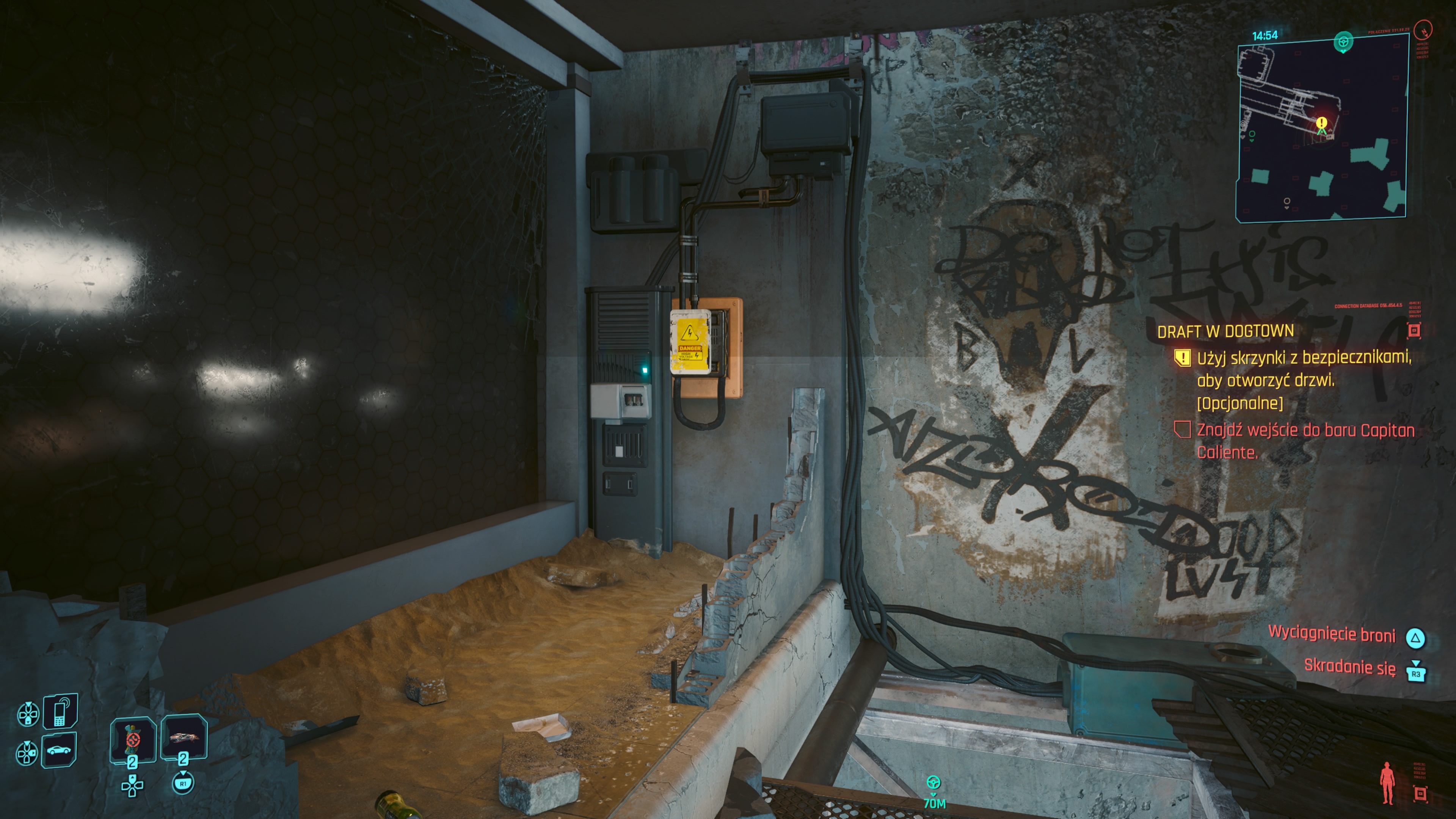 Cyberpunk 2077 Widmo Wolności (Phantom Liberty) - Draft w Dogtown: Metro, kryjówka, agregat, bar Caliente