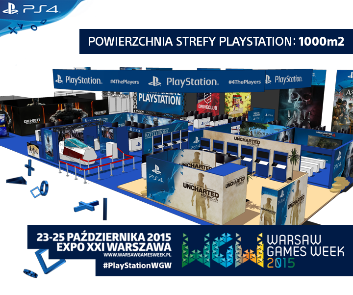 Największa strefa eventowa PS4 w Polsce! Strefa PlayStation na Warsaw Games Week 2015