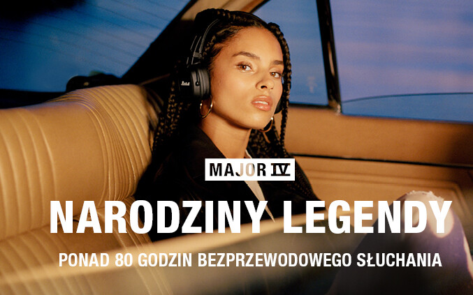 Niezwykle polecane słuchawki Marshall Major IV do 80h na bezprzewodowym trybie - za 259 zł (rabat 240 zł)