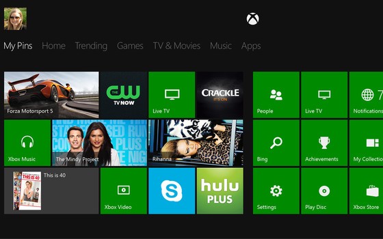 Dashboard Xbox One na screenach