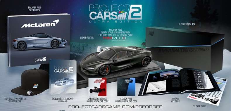 Project CARS 2 z trzema edycjami specjalnymi. Zwiastun prezentuje McLarena 720S