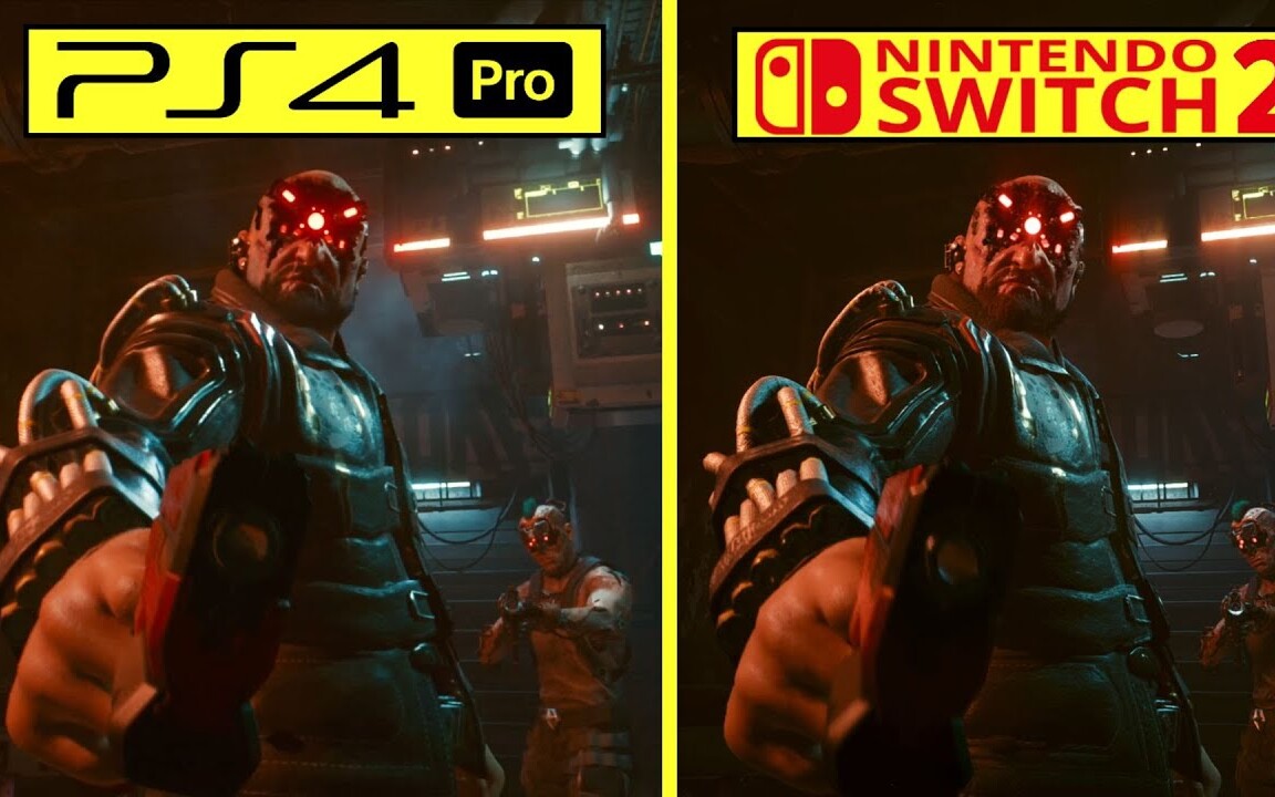Cyberpunk 2077 na bardzo nietypowym porównaniu. Wersja na Switcha 2 zestawiona z PS4 Pro bez aktualizacji