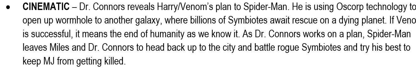 Marvel's Spider-Man 2 leak early script #3