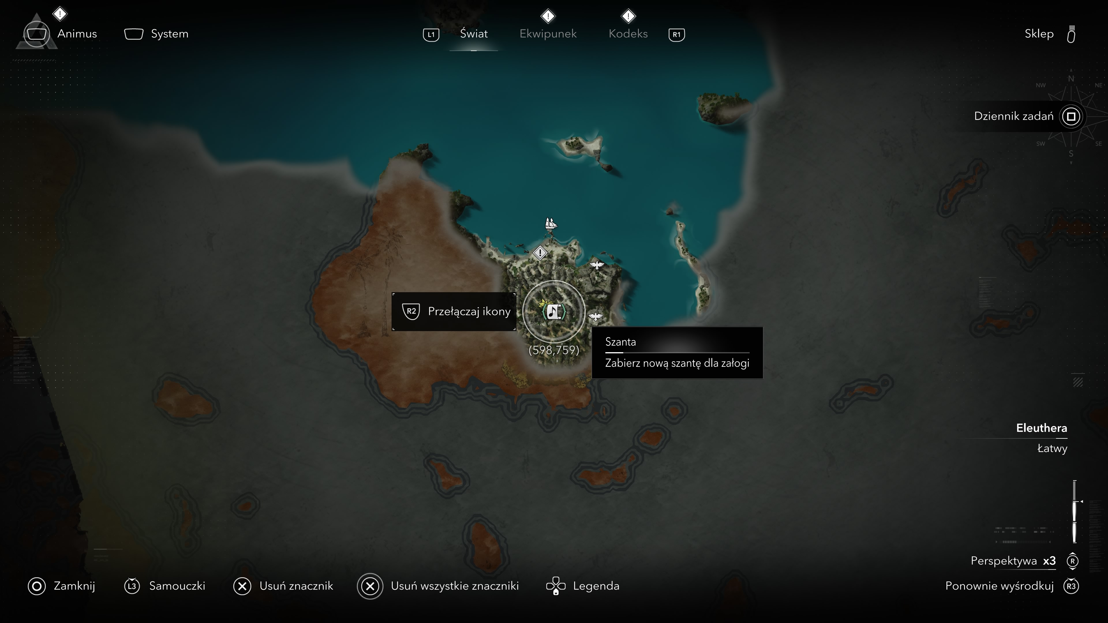 Assassin's Creed Black Flag Resynced - Karty z szantami w Nassau