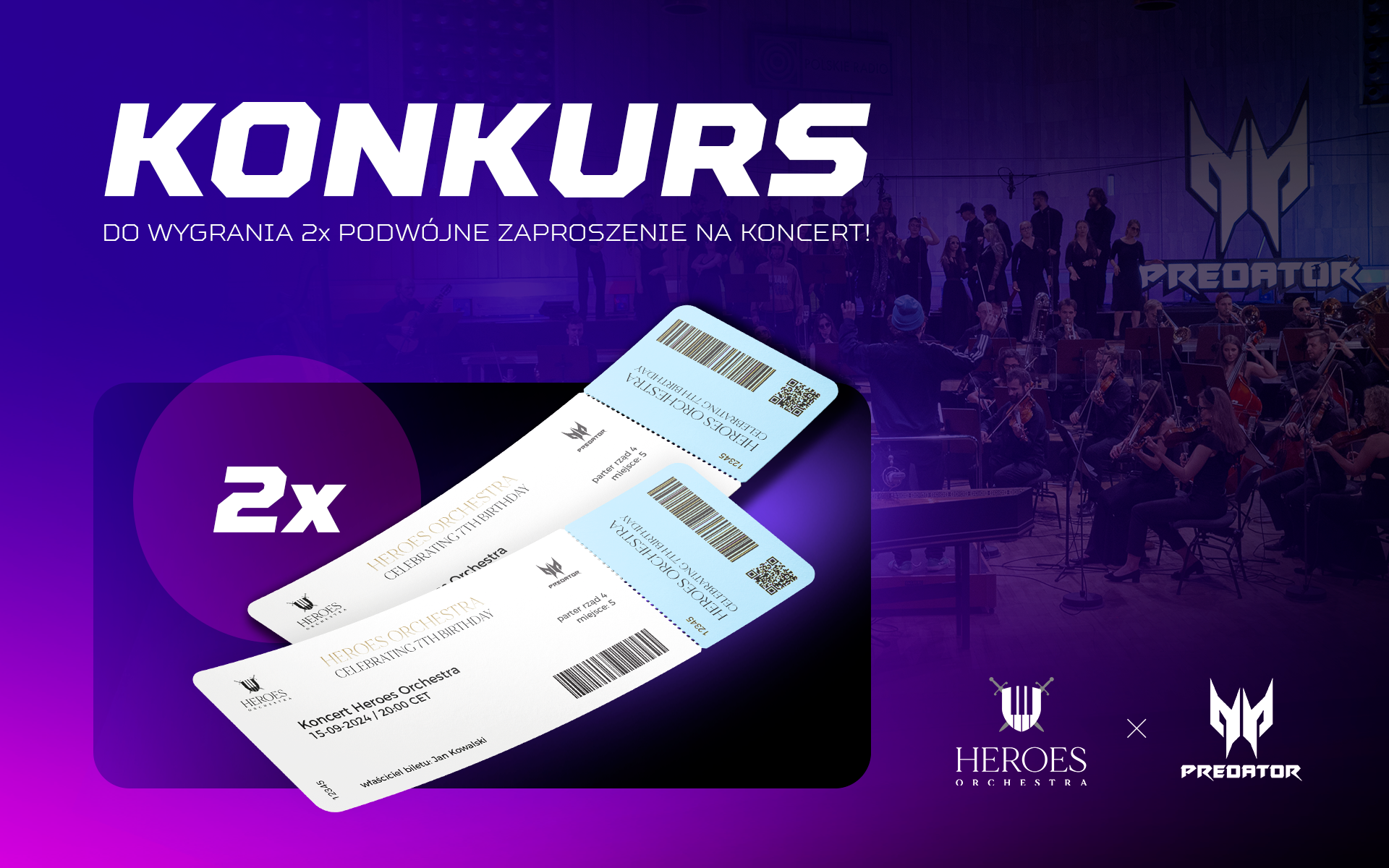 AKTUALIZACJA! Weź udział w konkursie Predator x Heroes Orchestra – wygraj podwójne wejściówki na koncert!