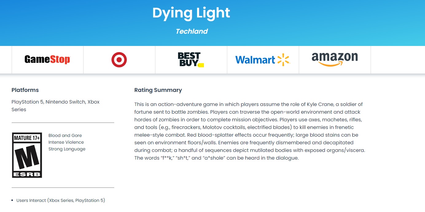 Dying Light coraz bliżej PS5 i XSX|S. Gra Techlandu otrzymała rating ESRB