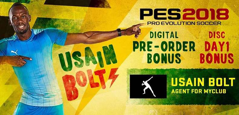 PES 2018 i Usain Bolt. Najszybszy człowiek świata trafi do gry Konami