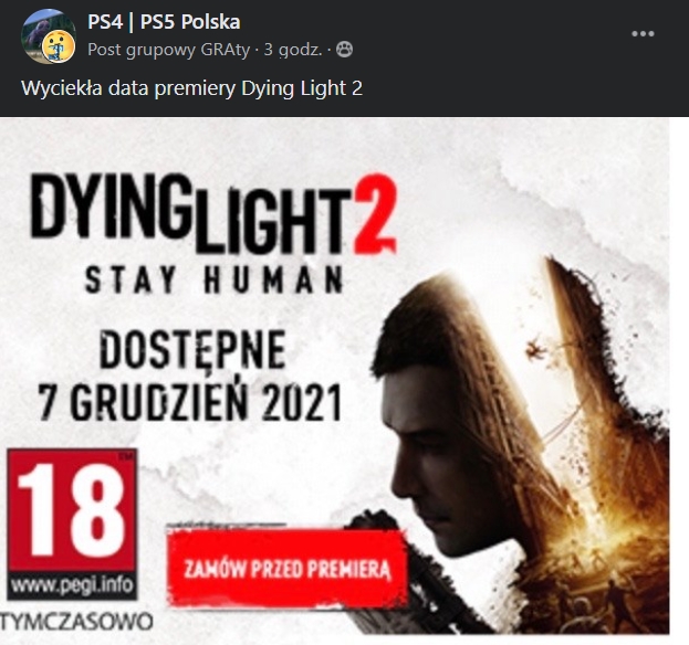 Dying Light 2 ma datę premiery? Szczegóły wyciekły przed prezentacją