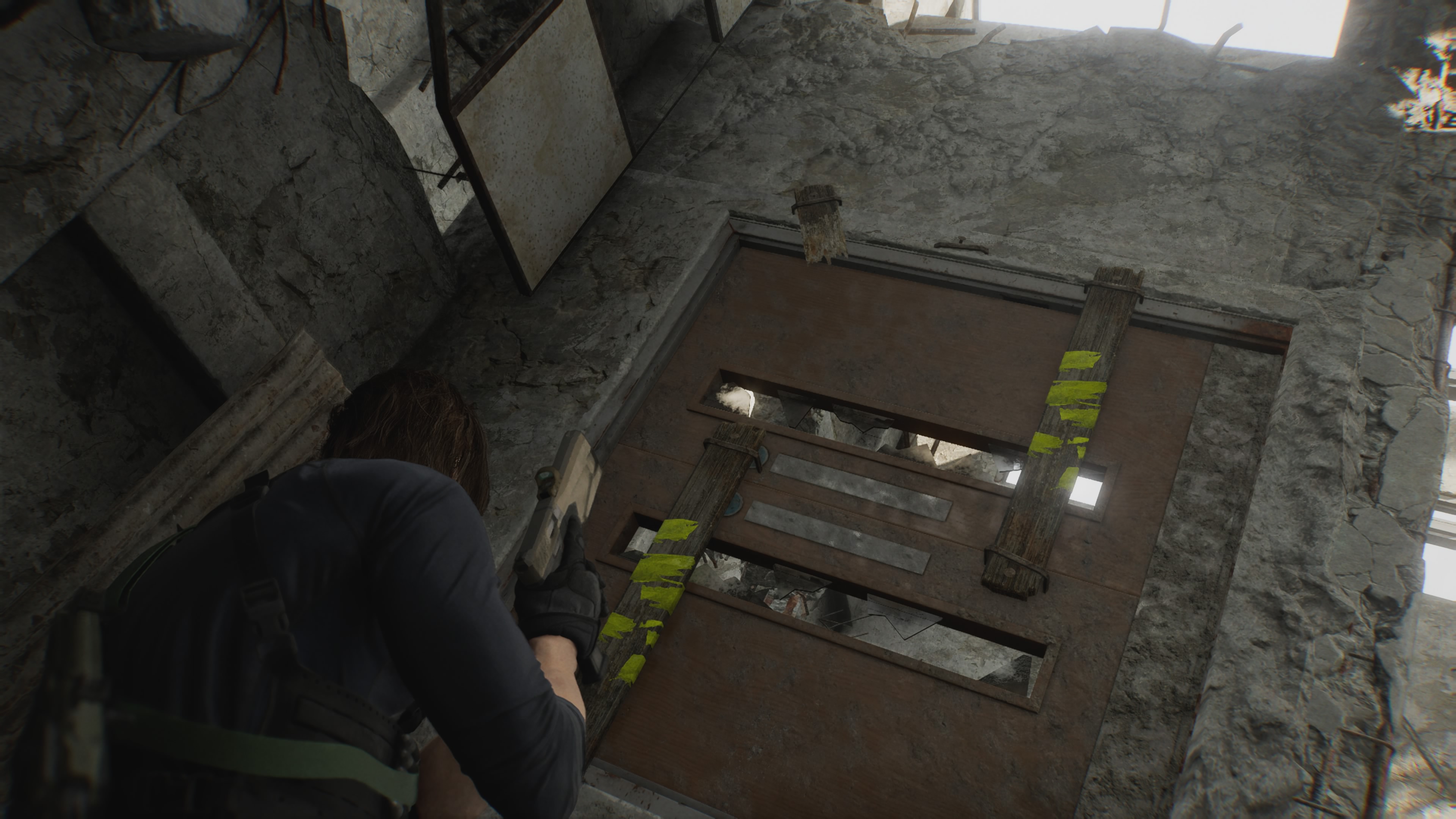 Resident Evil Requiem - Leon: Wieża Willisa, przekaźnik, szyby, winda, brama, detonator, motocykl, psy Victora