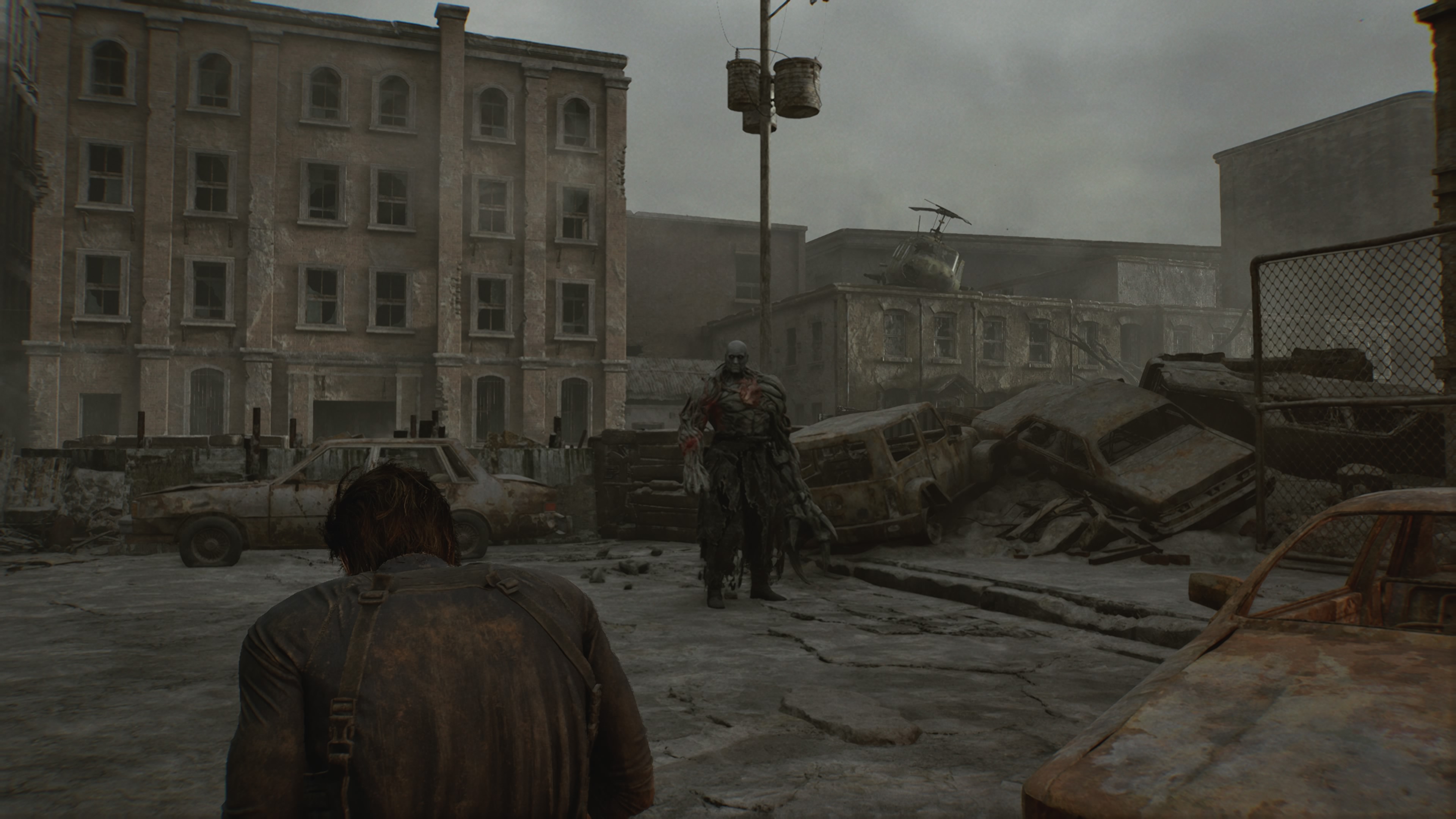 Resident Evil Requiem - Leon: Mr. X, Super tyrant, ucieczka, parking podziemny, sklep Kendo, stacja, peron