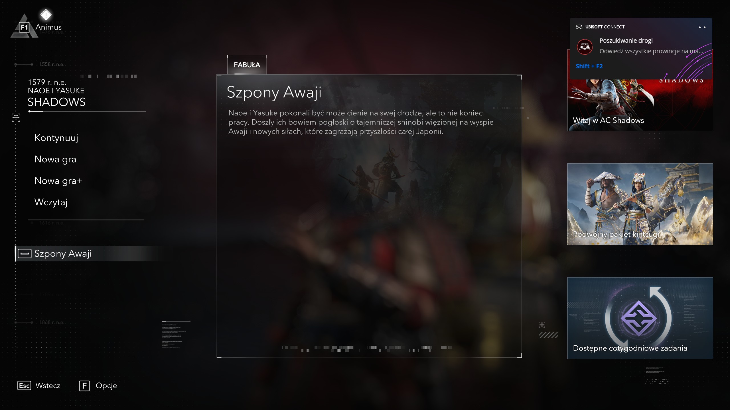 Assassin's Creed Shadows - Szpony Awaji: jak rozpocząć DLC, godzina dostępu do dodatku