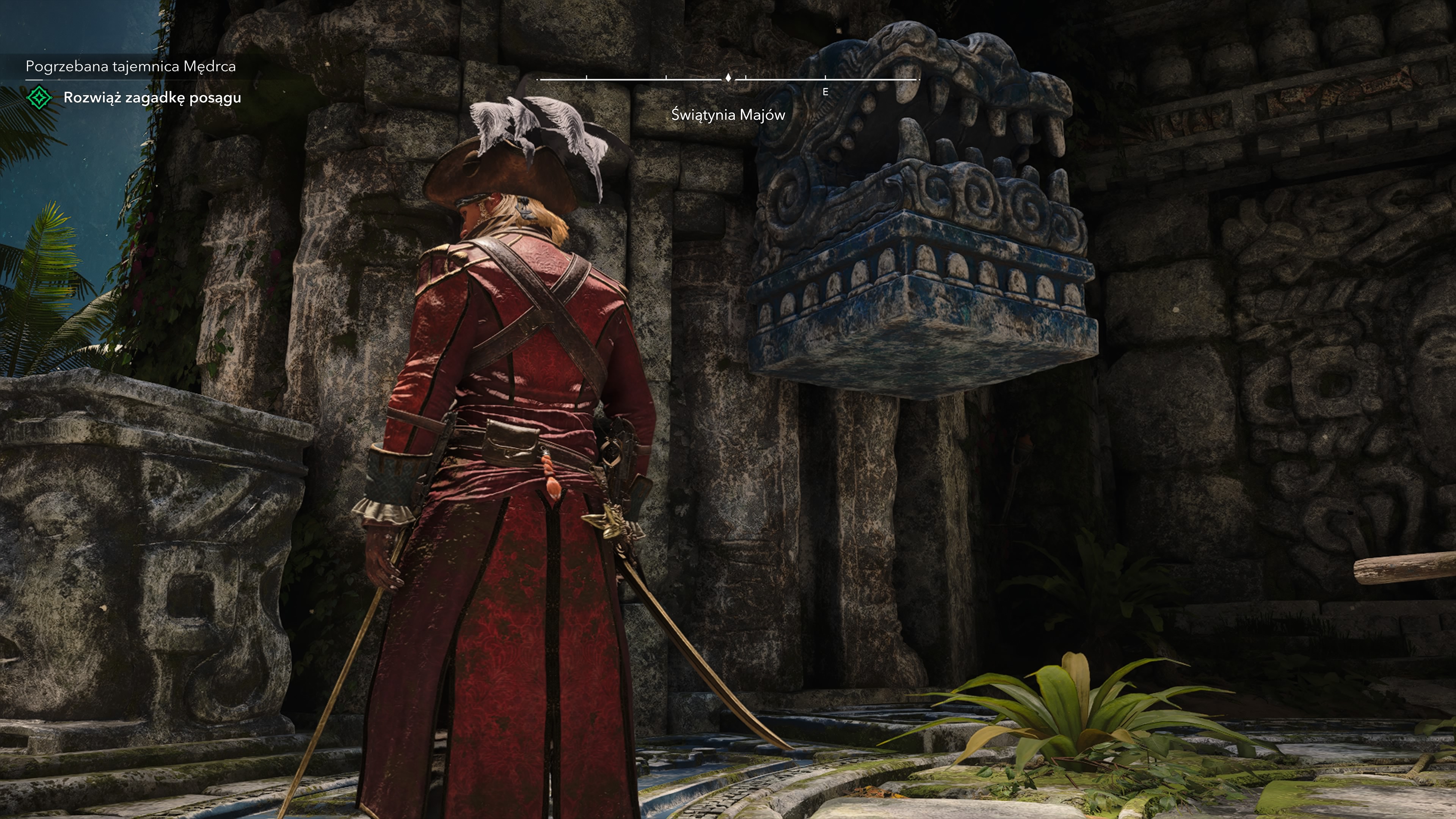 Assassin's Creed Black Flag Resynced - Pogrzebana tajemnica Mędrca: świątynia Majów, głazy, dźwignia