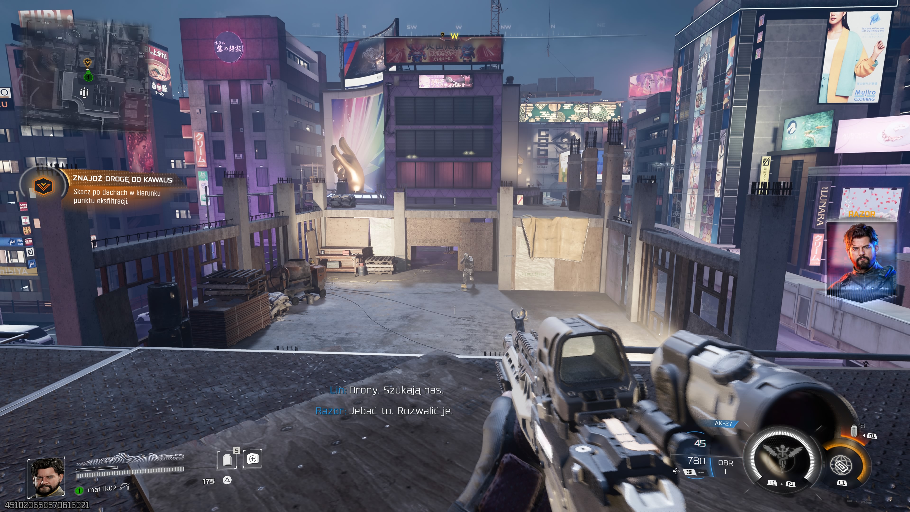 Call of Duty Black Ops 7 - Zakłócenie: Razor, Japonia, Fukasawa, kamuflaż, VIP, kuźnia, dachy