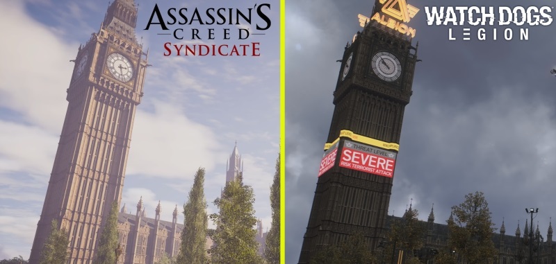 Watch Dogs Legion na nowych fragmentach. Porównanie z Assassin&#039;s Creed Syndicate  i pokaz możliwości RTX 3080