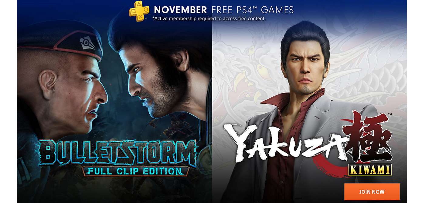 Bulletstorm i Yakuza Kiwami w listopadowym PS+ Oficjalna strona Sony zaliczyła wtopę