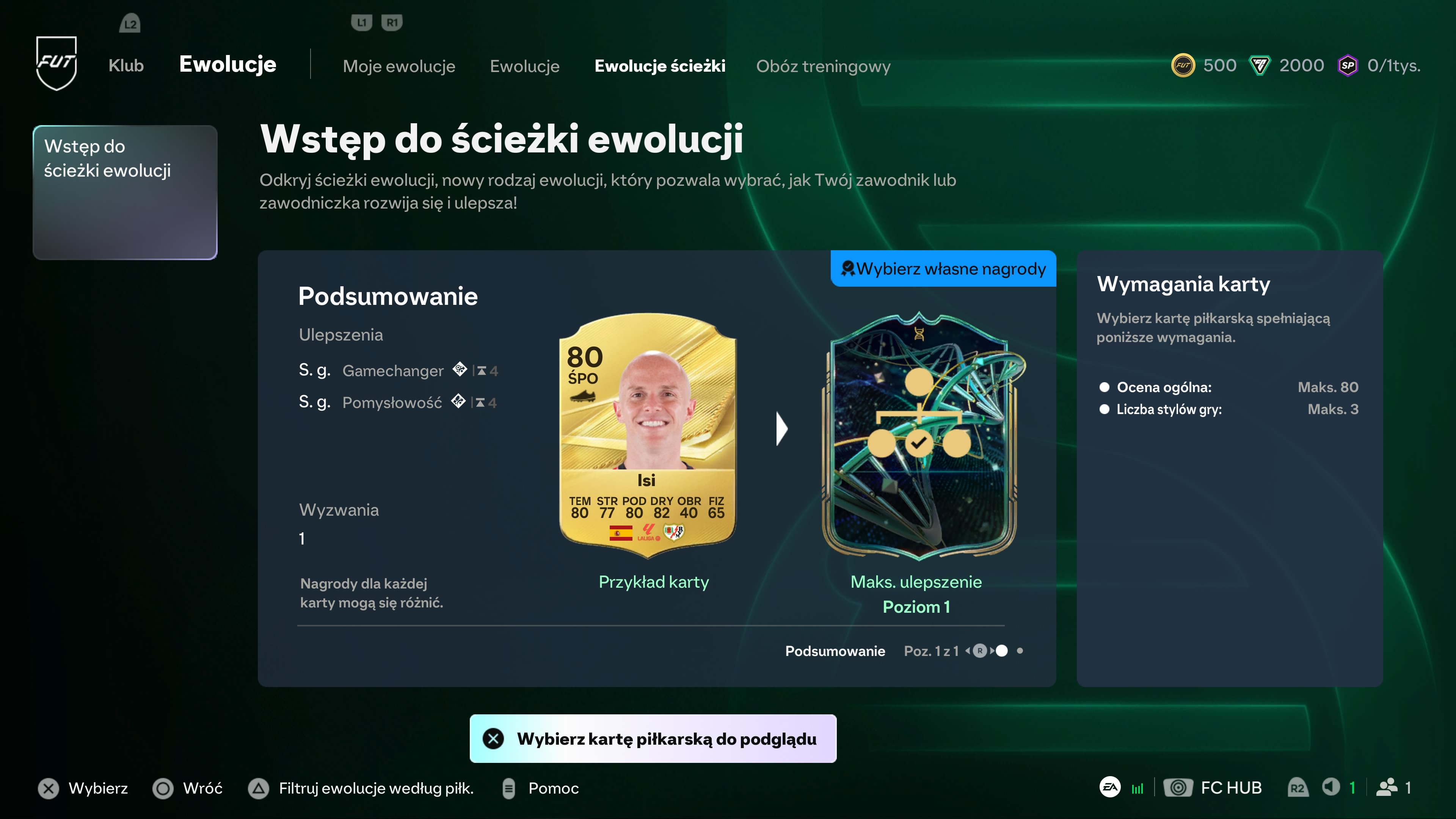 EA Sports FC 27 - Ewolucje, ścieżka wyboru, łańcuch rozwoju