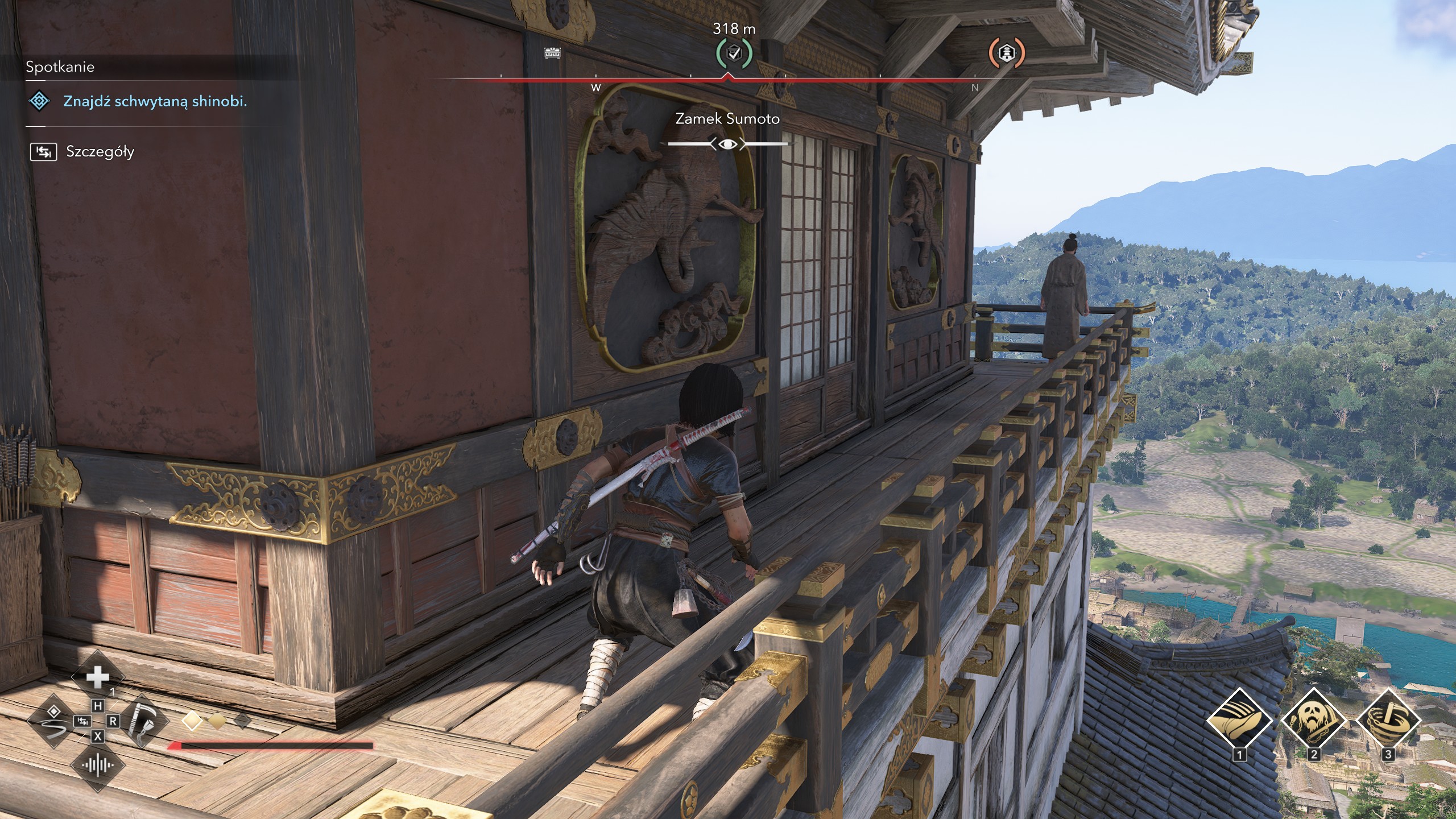 Assassin's Creed Shadows - Shinobi na Awaji, Spotkanie: Sumoto, cieśla, rezydencja samurajska, zamek