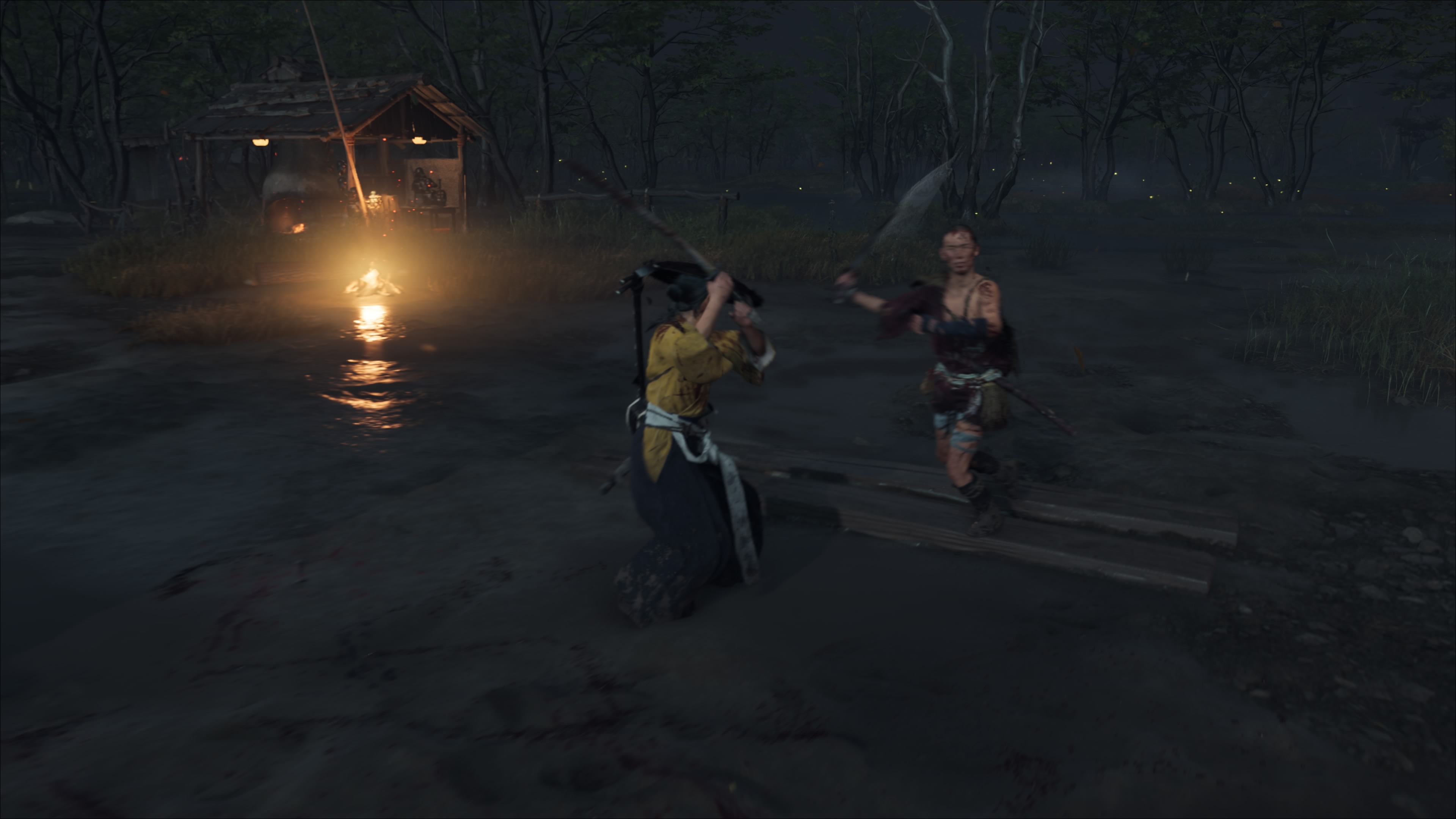 Ghost of Yotei - Walka: ataki, parowanie, uniki, rzucanie i podnoszenie mieczy, skrytobójstwa, podstawy