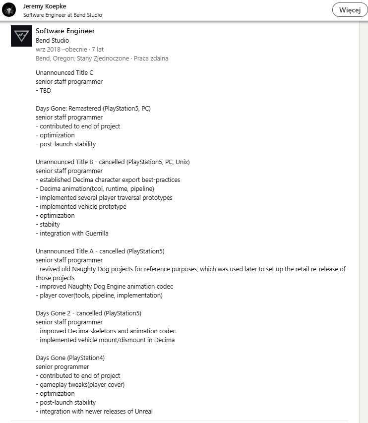 Bend Studio Jeremy Koepke CV