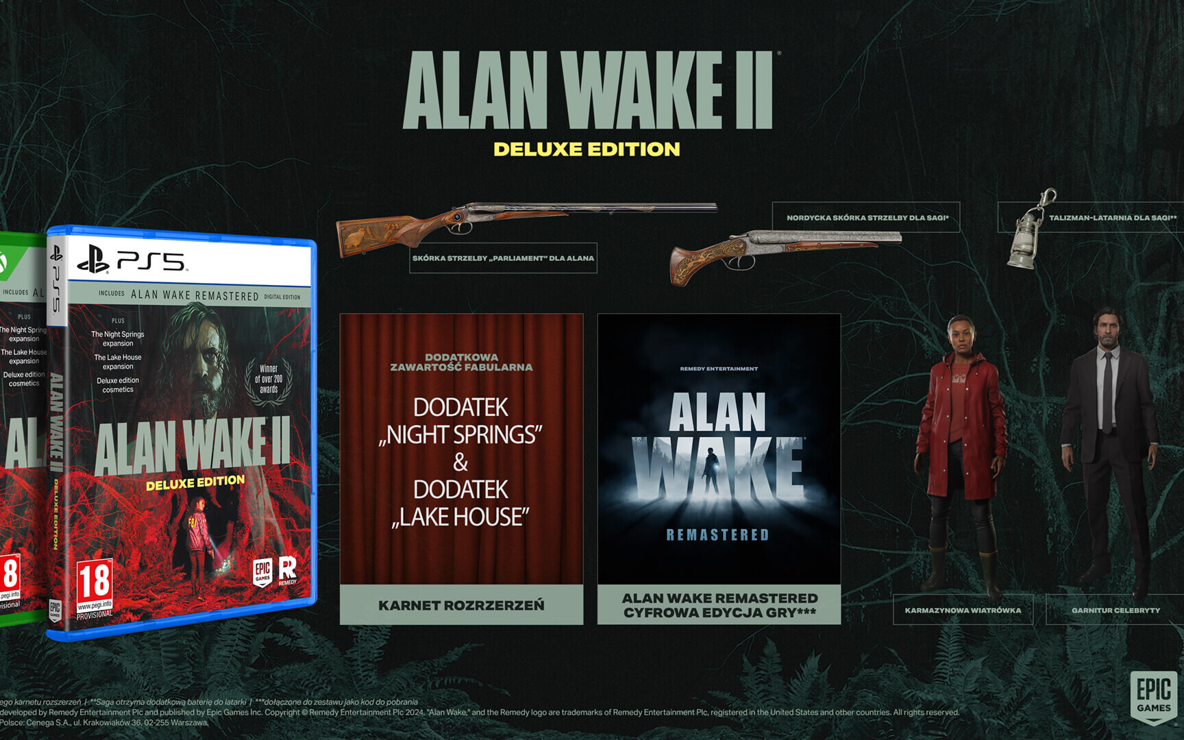 Promocja na Alan Wake 2 Deluxe na PS5 + AW1 i 2 dodatki DLC do AW2 - za 209 zł