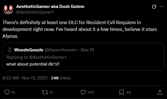 Resident Evil Requiem to bardzo ważny projekt Capcomu. Zdradzono fabularne DLC?