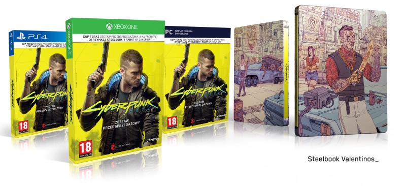 Cyberpunk 2077 otrzyma różne steelboki. Dystrybutor zapowiada Zestawy Przedsprzedażowe
