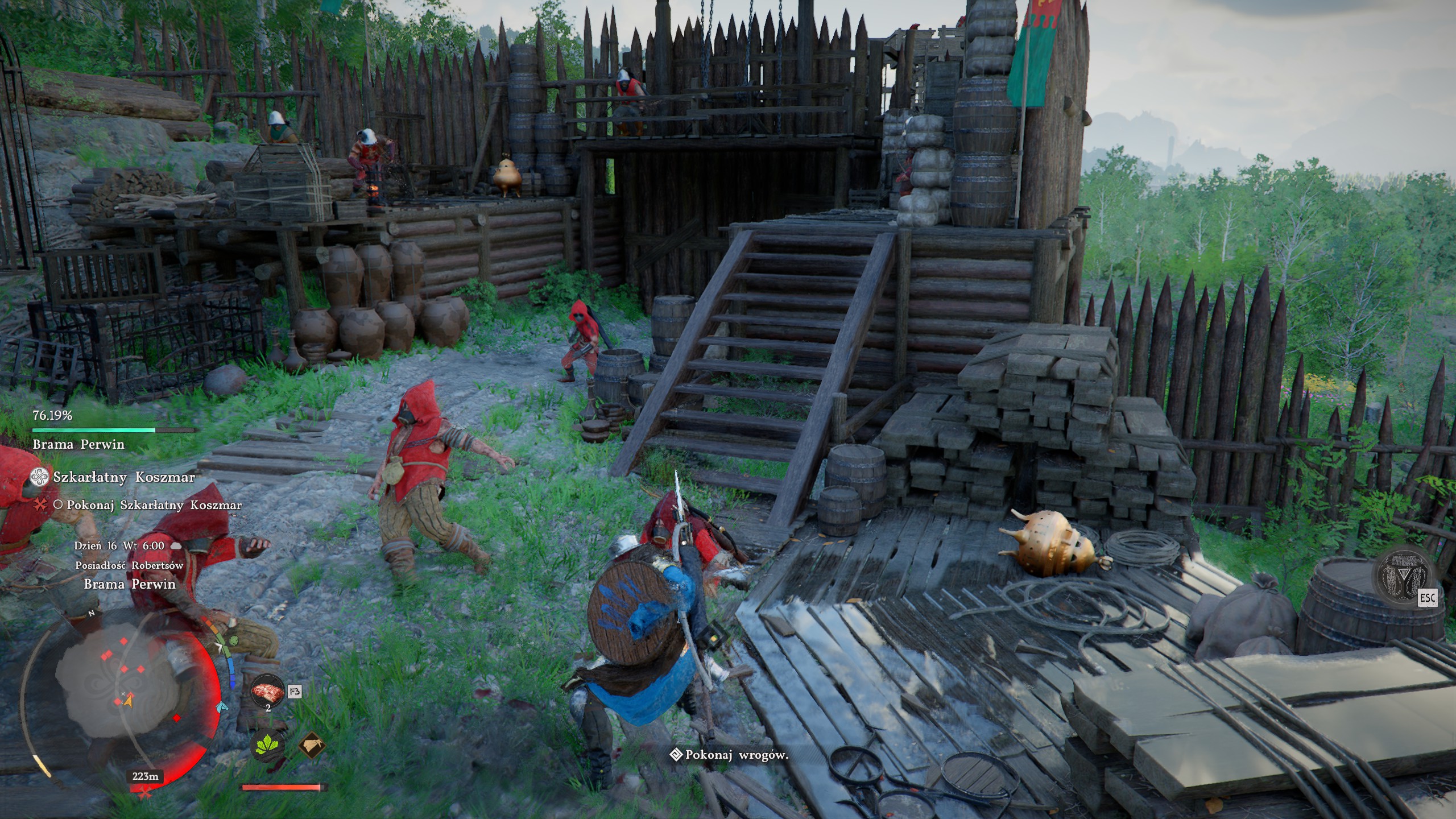 Crimson Desert - Dziwny czerwony dym, Szkarłatny Koszmar, Zasłona: fort Perwin, brama