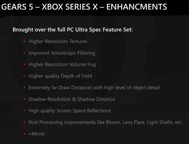 Gears 5 może zadziałać nawet w 120 fps na Xbox Series X. Wiele nowości i lepsza jakość w porównaniu z PC