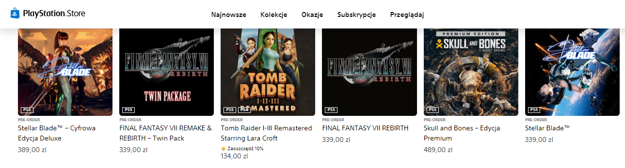 Stellar Blade PlayStation Store Polska