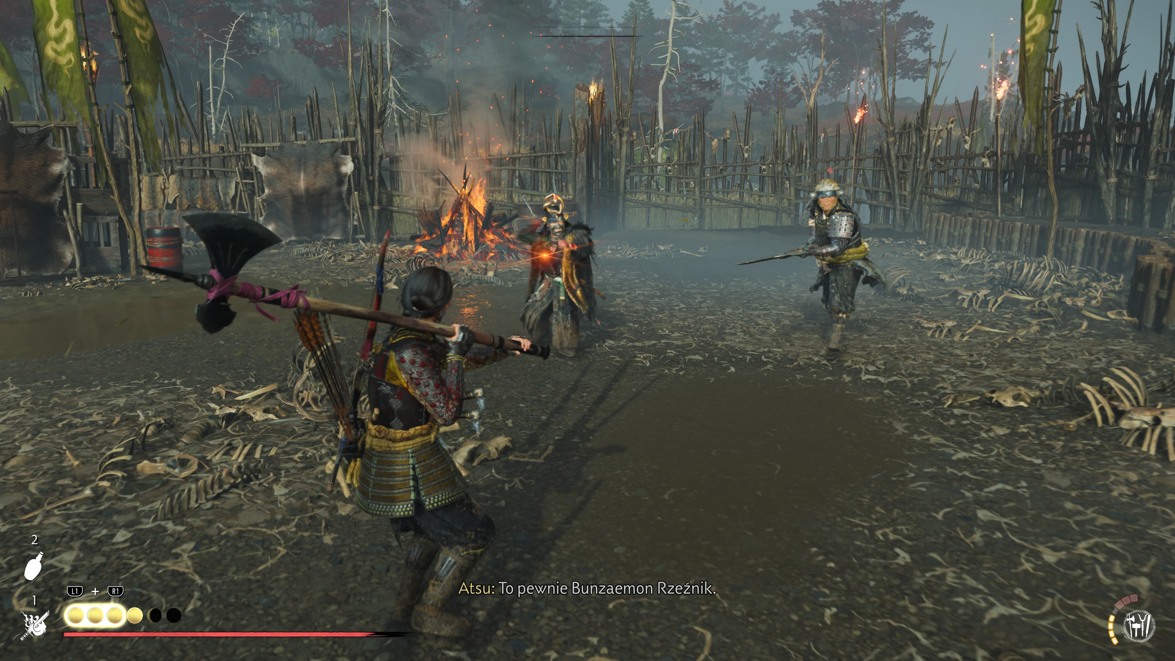 Ghost of Yotei Echoes of Sekigahara - Bunzaemon Rzeźnik: Kwitnące szlaki, rzeźnia Nishimura