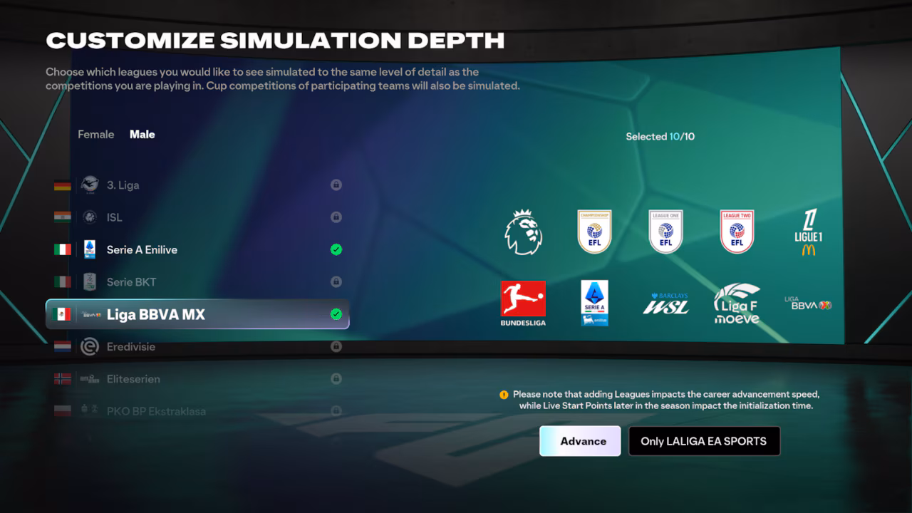 Rozbudowa systemu głębszej symulacji ligowej System głębszej symulacji w EA SPORTS FC™ 27 zyskał wielosezonową pamięć obliczeniową, co eliminuje resetowanie danych i pozwala na rzetelną ocenę tendencji sportowych w innych rozgrywkach.  Baza symulacji przechowuje teraz pełne dane statystyczne oraz wyniki zarówno z bieżącej, jak i poprzedniej kampanii ligowej.  Gracz zyskuje wgląd w historyczną spójność formy obserwowanych zespołów oraz stabilność strzelecką napastników na przestrzeni kilkunastu miesięcy.  Liczba lig objętych jednocześnie pełną, precyzyjną symulacją wzrosła dwukrotnie – z 5 do 10 wybranych rozgrywek krajowych wraz z ich pucharami.  Szerszy ekosystem pozwala dokładniej analizować rynki zagraniczne pod kątem skautingu, planowania przyszłych wzmocnień i weryfikacji realnej klasy rywali w europejskich pucharach.  Nowe narracje transferowe i plotki w mediach społecznościowych Przebudowany moduł mediów społecznościowych reaguje bezpośrednio na ruchy menedżera oraz decyzje podejmowane w biurach zarządu na całym świecie.  Wpisy dziennikarzy, kibiców i ekspertów dynamicznie odnoszą się do piłkarzy umieszczonych na Twojej prywatnej liście życzeń.  Kanały informacyjne na bieżąco raportują o lukratywnych sprzedażach gwiazd, ryzykownych cięciach budżetowych oraz polowaniach na wolnych agentów u bezpośrednich ligowych rywali.  Nowe nakładki graficzne w menu głównym kariery ilustrują najgorętsze spekulacje prasowe, nadając rynkowi transferowemu autentyczny, nieustanny puls przez cały rok kalendarzowy.