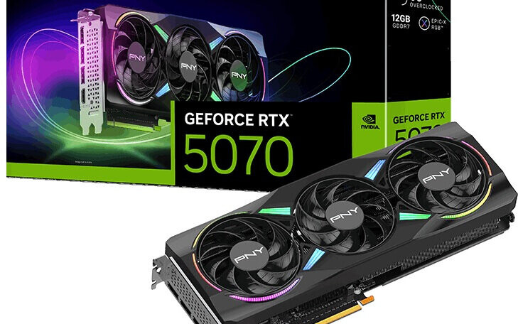 Karta graficzna RTX 5070 od PNY z ARGB i OC 12 GB VRAM tanio! Za 2499 zł zamiast 3199 zł