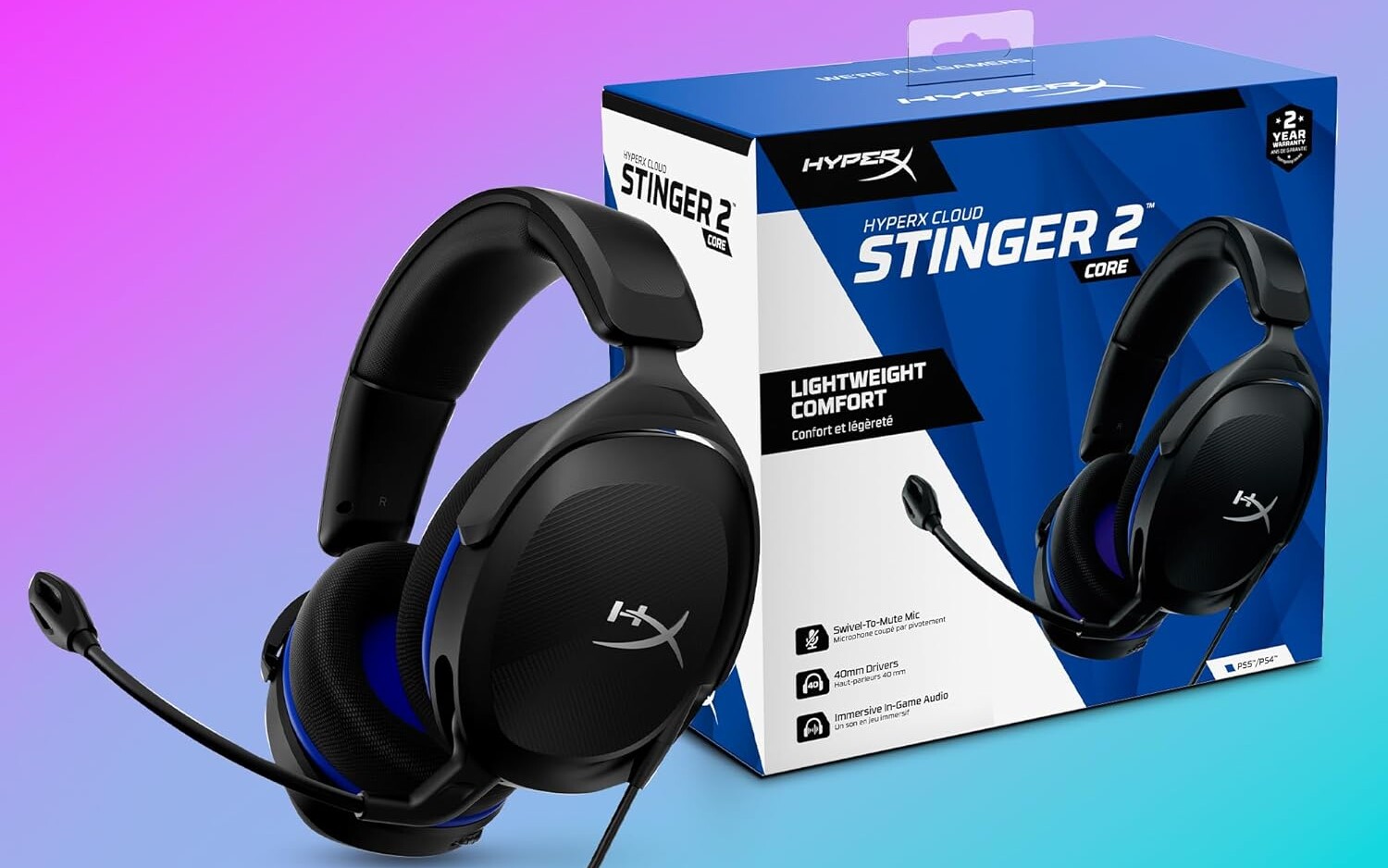 Bardzo tanie, a dobre słuchawki HyperX Cloud Stinger 2 do PS4/PS5/PC za 87 zł