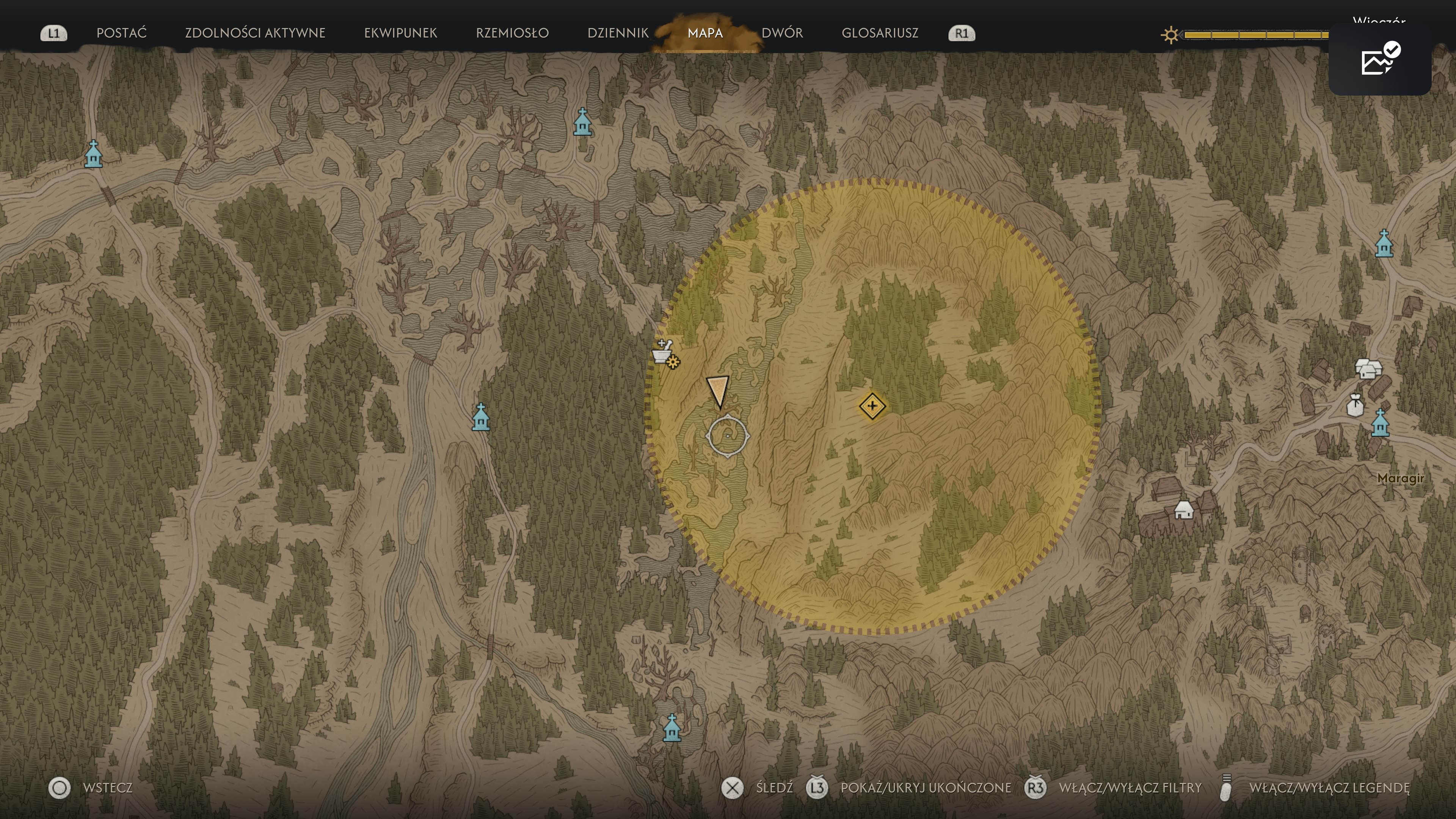 The Blood of Dawnwalker - Mapa skarbów w Wrzosowiska: gdzie jest?