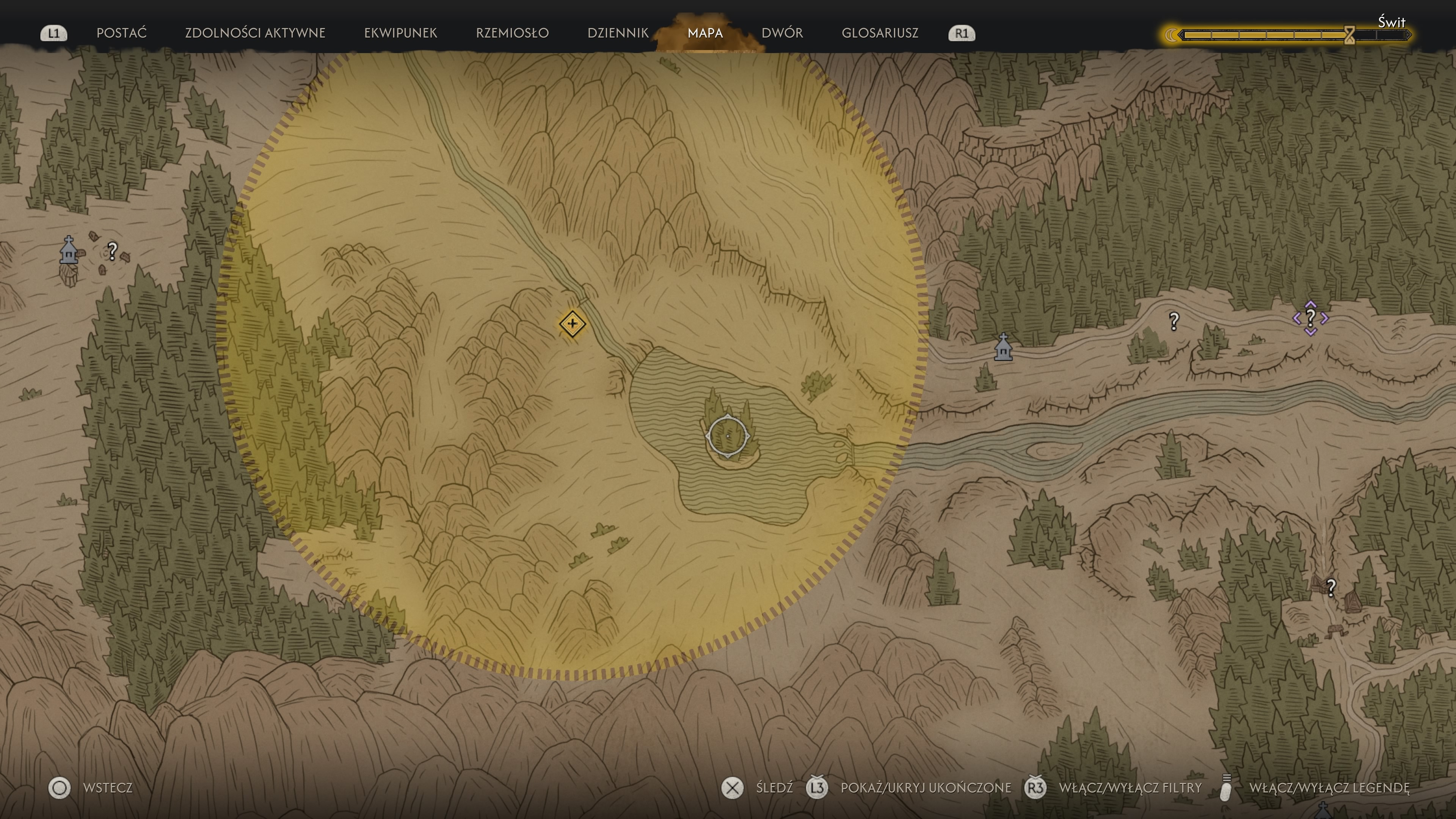 The Blood of Dawnwalker - Mapa skarbów: wysepka w stawie, gdzie jest?
