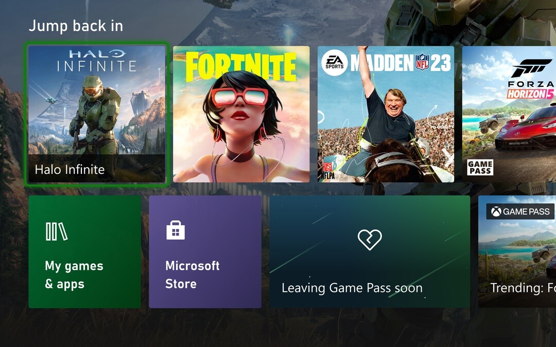 Xbox nowe UI