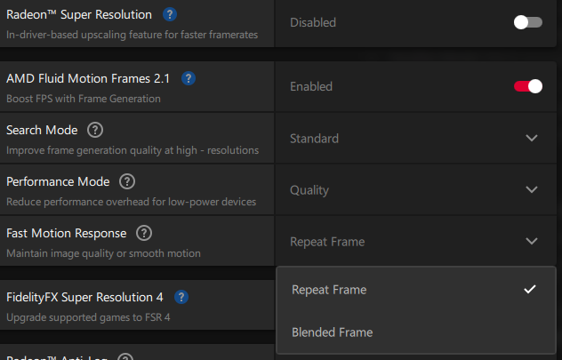 AMD frame gen