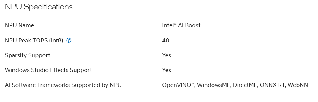 Intel NPU